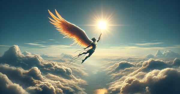 icarus flying near the sun