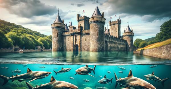 sharks in a moat